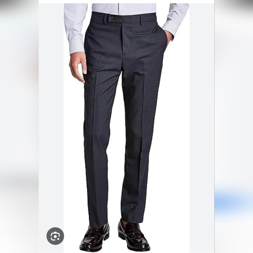 Calvin Klein Flat Front Slim Fit Navy Dress Pants 32x30